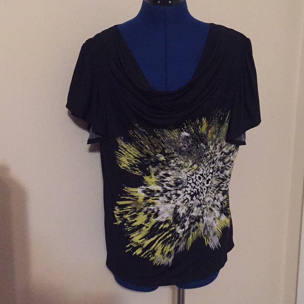 Fashion Bug black flowy blouse